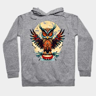 Owl And Drum Hoodie